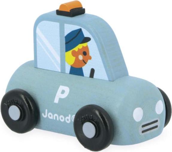 Janod Janod Cross roads Drevené auto na tlačenie Polícia modré