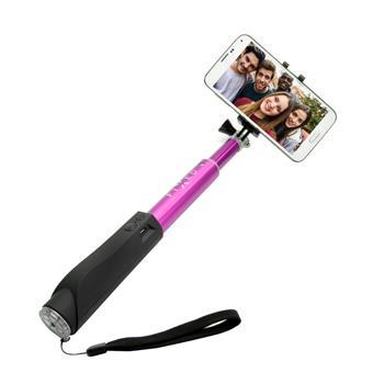 FIXED Teleskopický selfie stick v luxusnom hliníkovom prevedení s BT ružový - selfie stick