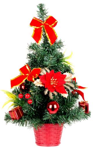 Strend Pro - Stromček MagicHome Vianoce, ozdobený, červený, 40 cm