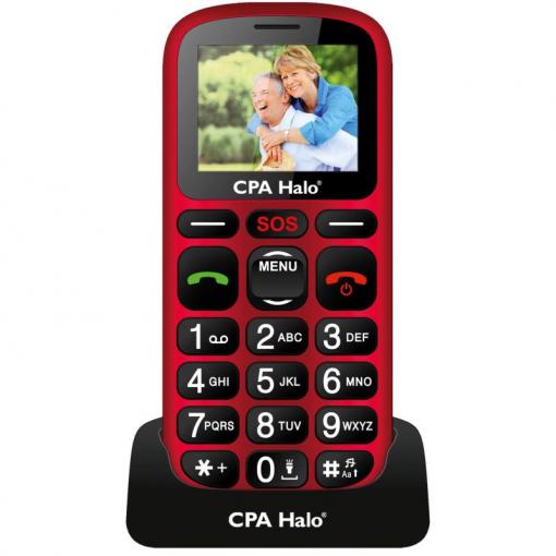 CPA HALO 16 červený - Mobilný telefón s nabíjacím stojanom