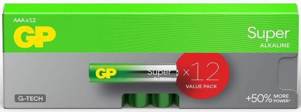 GP Super LR03 (AAA) 12ks - Batérie alkalické