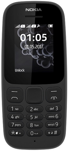 Nokia 105 Dual SIM 2017 čierny vystavený kus - Mobilný telefón