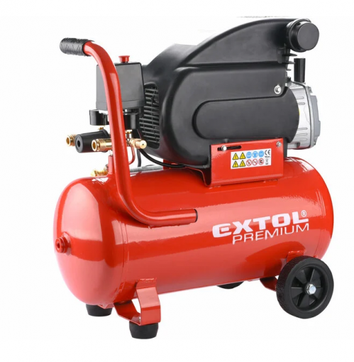 EXTOL - Kompresor olejový, príkon 1,5kW, nádoba 24l, max. 8bar