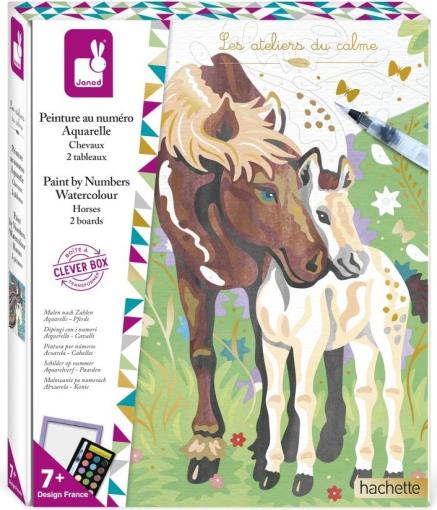 Janod Janod Atelier Sada Maxi Maľovanie podľa čísel Kone od 7 rokov