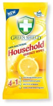 Green Shield Vlhčené čistiace utierky antibakterial 50ks - Utierka