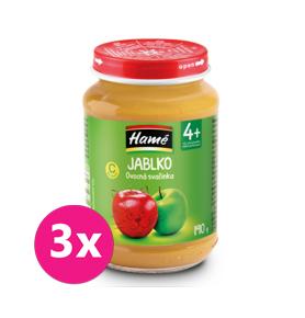 3x HAMÉ Príkrm ovocný Jablko 190 g 4+