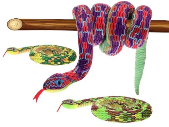 MIKRO -  Had plyšový 174cm 3farby 0m+ - plyšová hračka