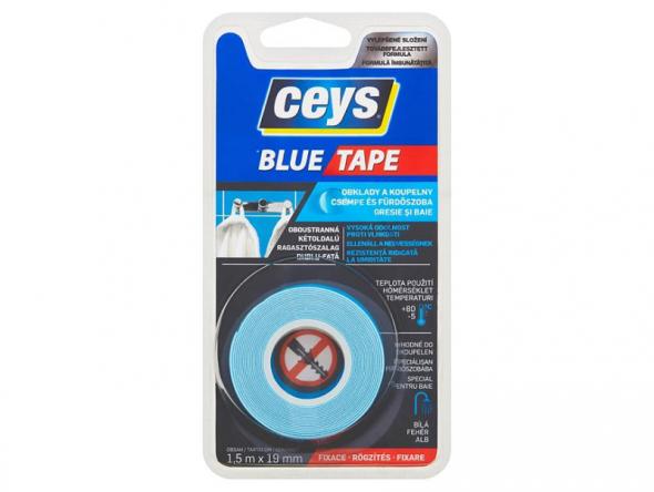 Strend Pro - Páska Ceys Blue tape, obojstranná páska, lepiaca, 1,5 m x 19 mm
