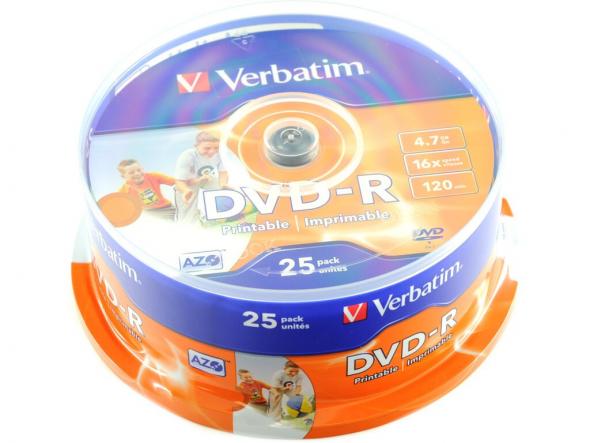 Verbatim DVD-R 25ks, 4.7GB 16x - DVD disk