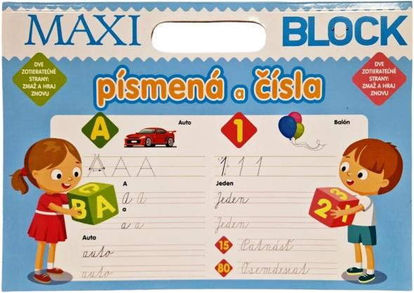 FONI-BOOK Maxi Blok písmená a čísla - zmaž a hraj znovu - Kniha
