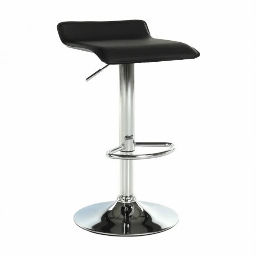 LARIA NEW CI - stolička barová čierna ekokoža, podnož chrom