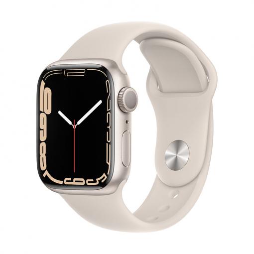 Apple Watch Series 7 GPS, 41mm Starlight Aluminium Case with Starlight Sport Band - Smart hodinky