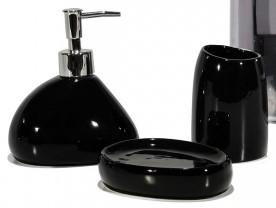 AB LINE - Kúpeľňový set 3 kusy čierny, keramika