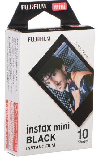 Fujifilm Instax MINI 10list čierny rám - Fotopapier určený pre fotoaparáty Instax MINI