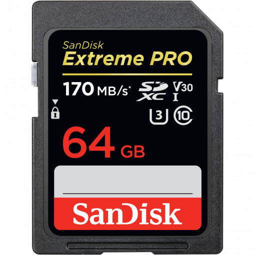 SanDisk Extreme Pro SDXC 64GB Class 10 UHS-I U3 V30 (r170MB,w90MB) - Pamäťová karta SD