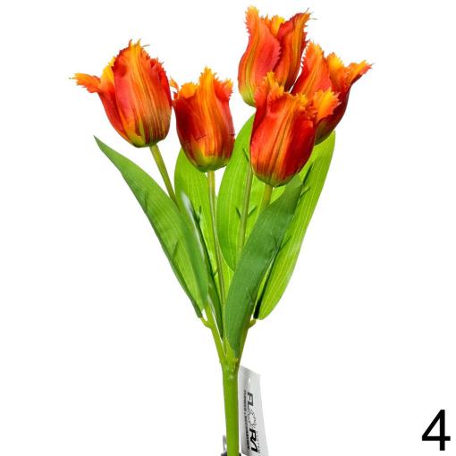 Kytica tulipán ORANŽOVÁ 31cm - Umelé kvety