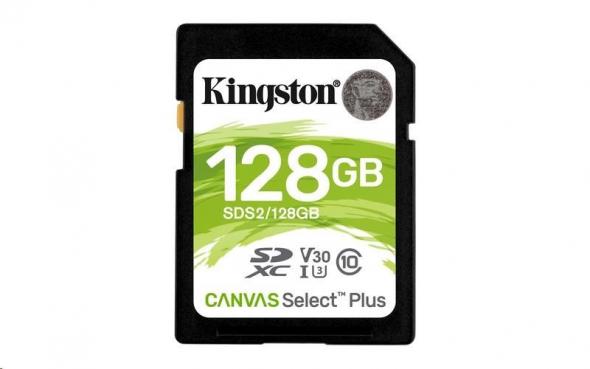 Kingston Canvas Select Plus SDXC 128GB Class 10 UHS-I (r100MB,w85MB) - Pamäťová karta SD