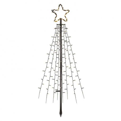 Emos LED vianočný strom kovový 180cm, vonkajší aj vnútorný, teplá biela, časovač - Vianočná dekorácia