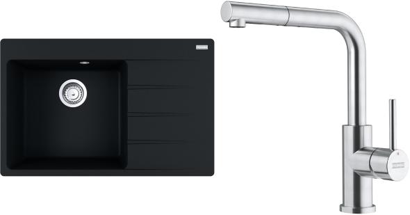 Franke SET G290 O - Set drez CNG 611-78 TL/2 onyx + batéria FC 6986.501