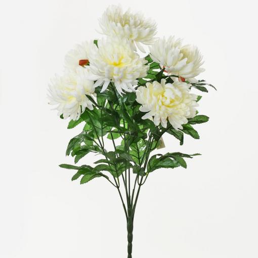 Kytica chryzantéma biela 60cm X7 - Umelé kvety