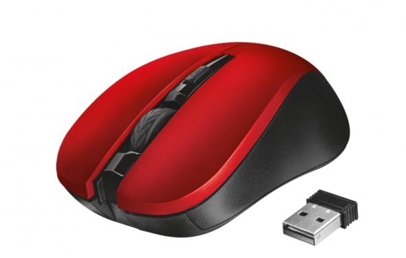 Trust Mydo Silent Click red - Wireless optická myš