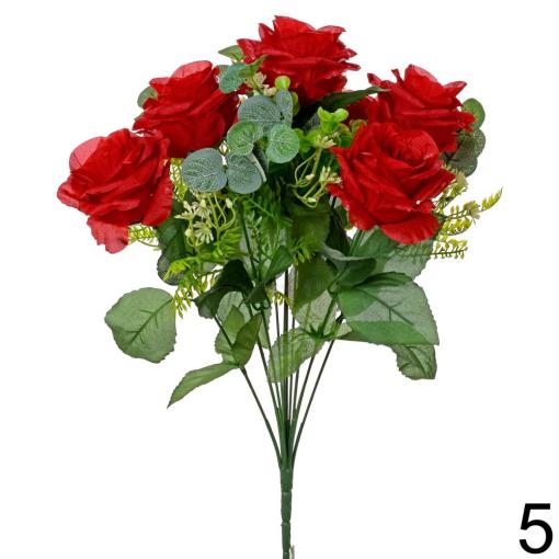 Kytica ruže ČERVENÁ 35cm - Umelé kvety