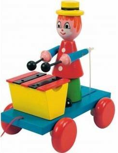Woody Woody Ťahací klaun s xylofónom - Drevené hračky