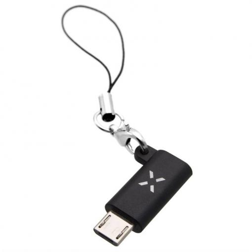 FIXED Link Redukcia USB-C na microUSB čierna - Redukcia USB-C - microUSB