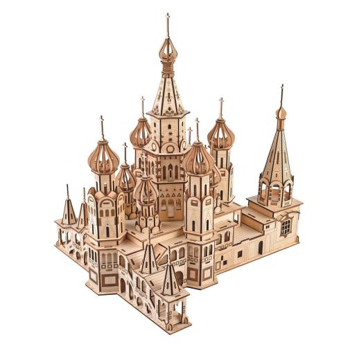 Woodcraft construction kit Drevené 3D puzzle Chrám Vasila Blaženého - 3D skladačka