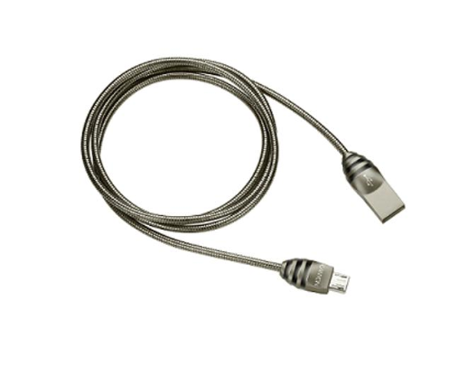 Canyon metalicky opletený, tmavo-šedý - kábel USB-C to USB-A 2.0 1m