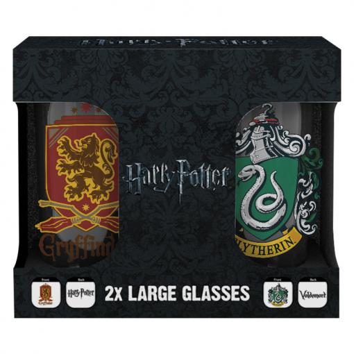 Sklenené poháre Harry Potter – Erby set 2ks 500ml - Poháre set