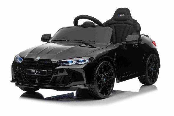 BENEO BMW M4, čierne, 2,4 GHz dialkové ovládanie, USB / Aux Vstup, odpruženie, 12V batéria, LED Svet - Elektrické autíčko