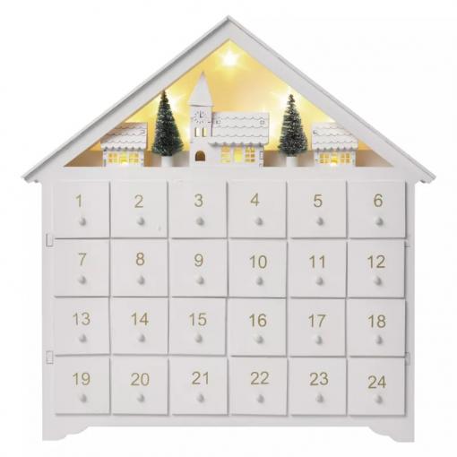 Emos LED adventný kalendár 35x30cm - Vianočná ozdoba