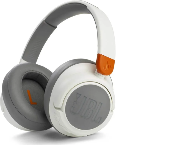 JBL JR460NC biele - Bezdrôtové slúchadlá na uši pre deti s potlačením hluku