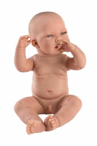 Llorens Llorens 84301 NEW BORN CHLAPČEK - realistické bábätko s celovinylovým telom - 43 cm