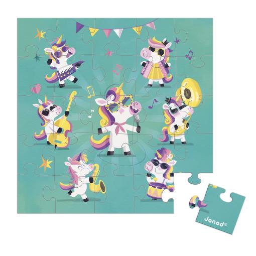 Janod Janod Blahoželanie k narodeninám s puzzle Jednorožec