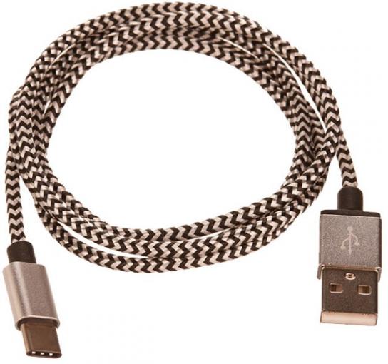 CellFish  1m univerzálny pletený kábel USB-C strieborný (bulk) - kábel USB-C