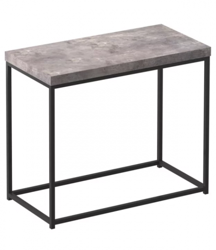 TENDER CI/BE - Príručný stolík oceľ/drevo, farba betón/čierna