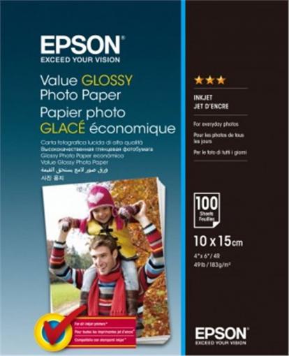 Epson Value Glossy Photo 183g - 10x15cm - 100ks - Fotopapier 10x15cm