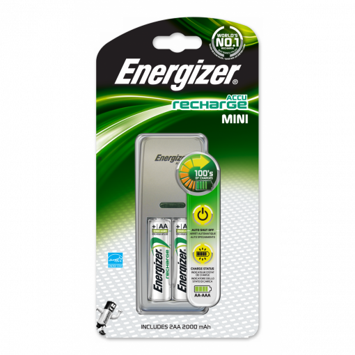 Energizer Mini AA + 2ks (AA) 2000mAh - Nabíjačka batérií + 2ks AA