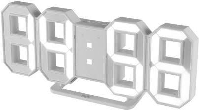 HOME LTC 04 biely - Digitálny 3D LED budík