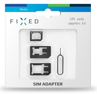 FIXED Adaptér SIM kariet nanoSIM na microSIM a miniSIM karty/z microSIM na mini SIM - Adaptér na SIM karty