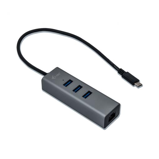 i-Tec Metal USB-C 3.1 Hub 3-Port + Gigabit Ethernet Adapter - USB-C rozbočovač