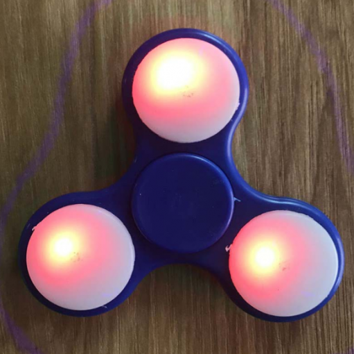 SPINNER LED modrý - Fidget Spinner