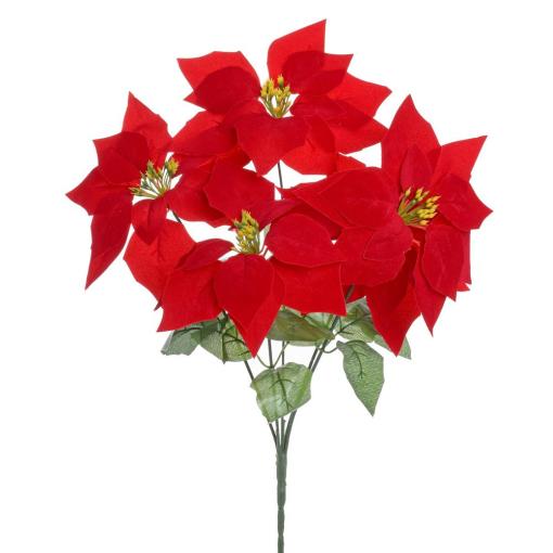 Vian. poinseria kytica červená 5H, 48cm - Umelé kvety