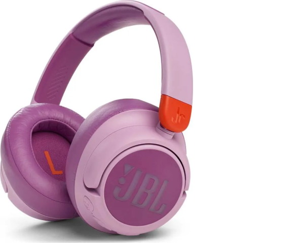 JBL JR460NC ružové - Bezdrôtové slúchadlá na uši pre deti s potlačením hluku