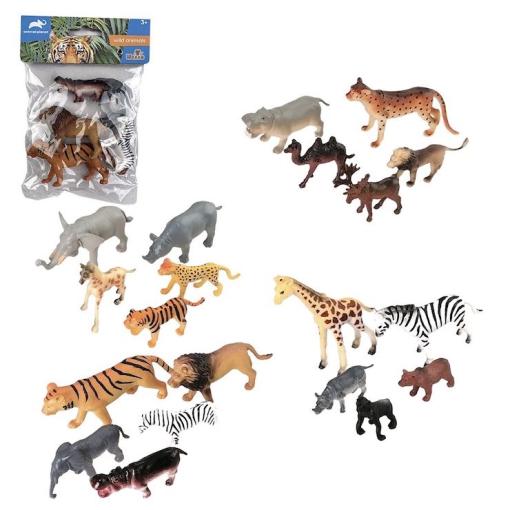 Zvieratká safari - 5 ks v balení, viacero druhov