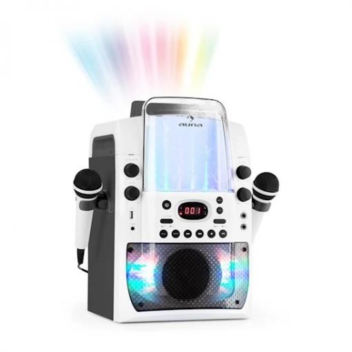Auna Auna Kara Liquida BT biela/sivá - Karaoke zariadenie, svetelná show, vodná fontána, bluetooth