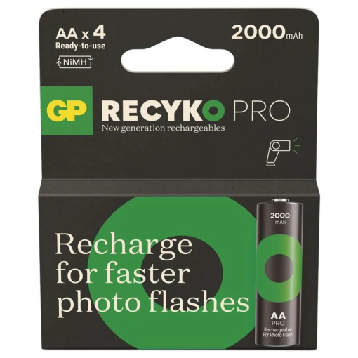 GP ReCyko Pro Photo Flash HR6 (AA) 2000mAh 4ks - Nabíjacie batérie
