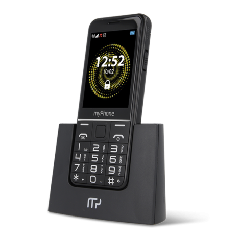 myPhone HALO Q čierny - Seniorský mobilný telefón s nabíjacím stojanom